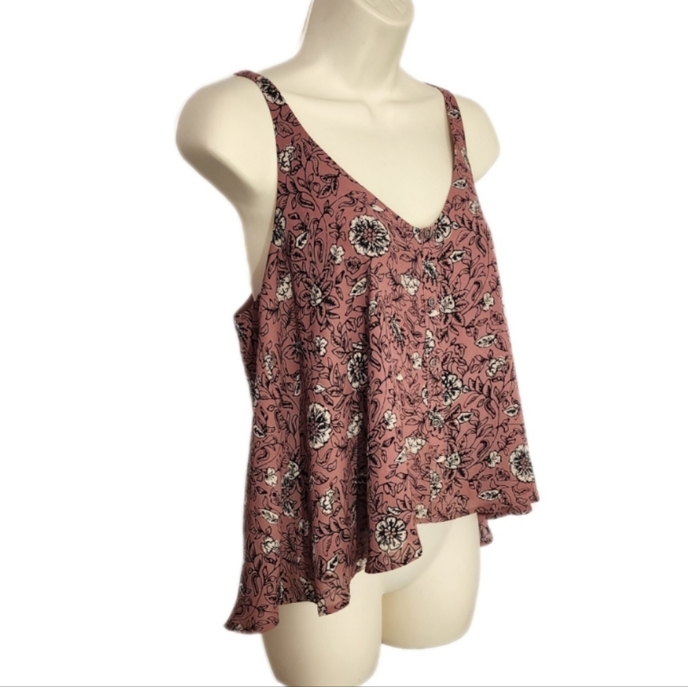 Forever 21 Floral Sleeveless Women's Top Mauve Size M